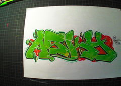 Graffiti Sketch - Photo by concretcolours - ASKY, BATTLE (2014)