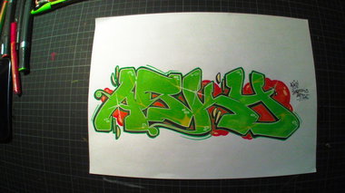 Graffiti Sketch - Photo by concretcolours - ASKY, BATTLE (2014)