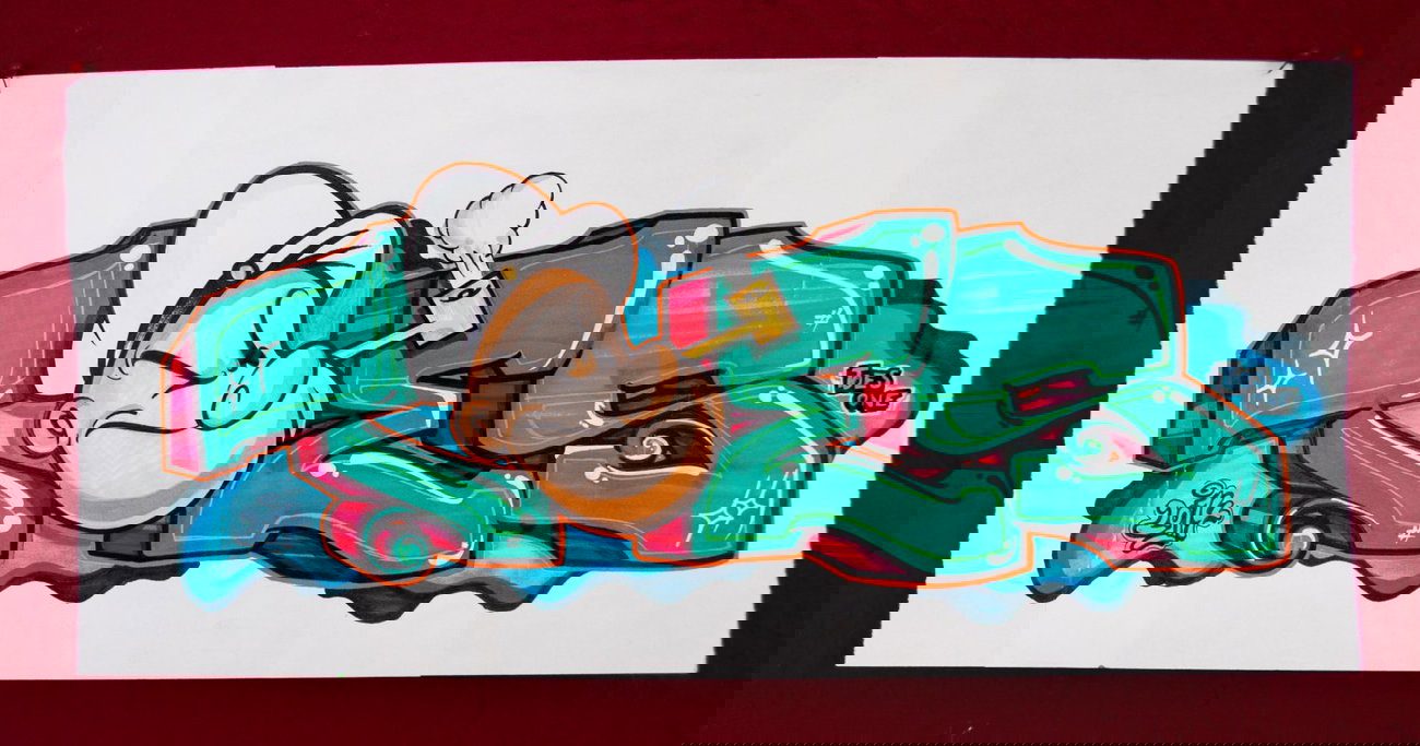 Graffiti Sketch - Photo by concretcolours - Popeye, Toes (2014)