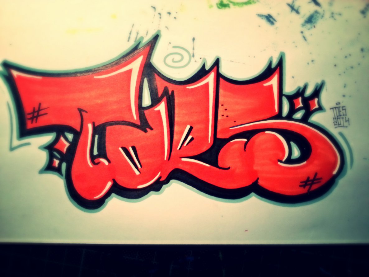 Graffiti Sketch - Photo by concretcolours - Throw-up (2014)