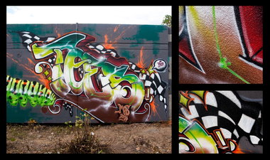 Graffiti Wall in Wiesbaden - Photo by concretcolours - Toes, Meeting, of (2014)