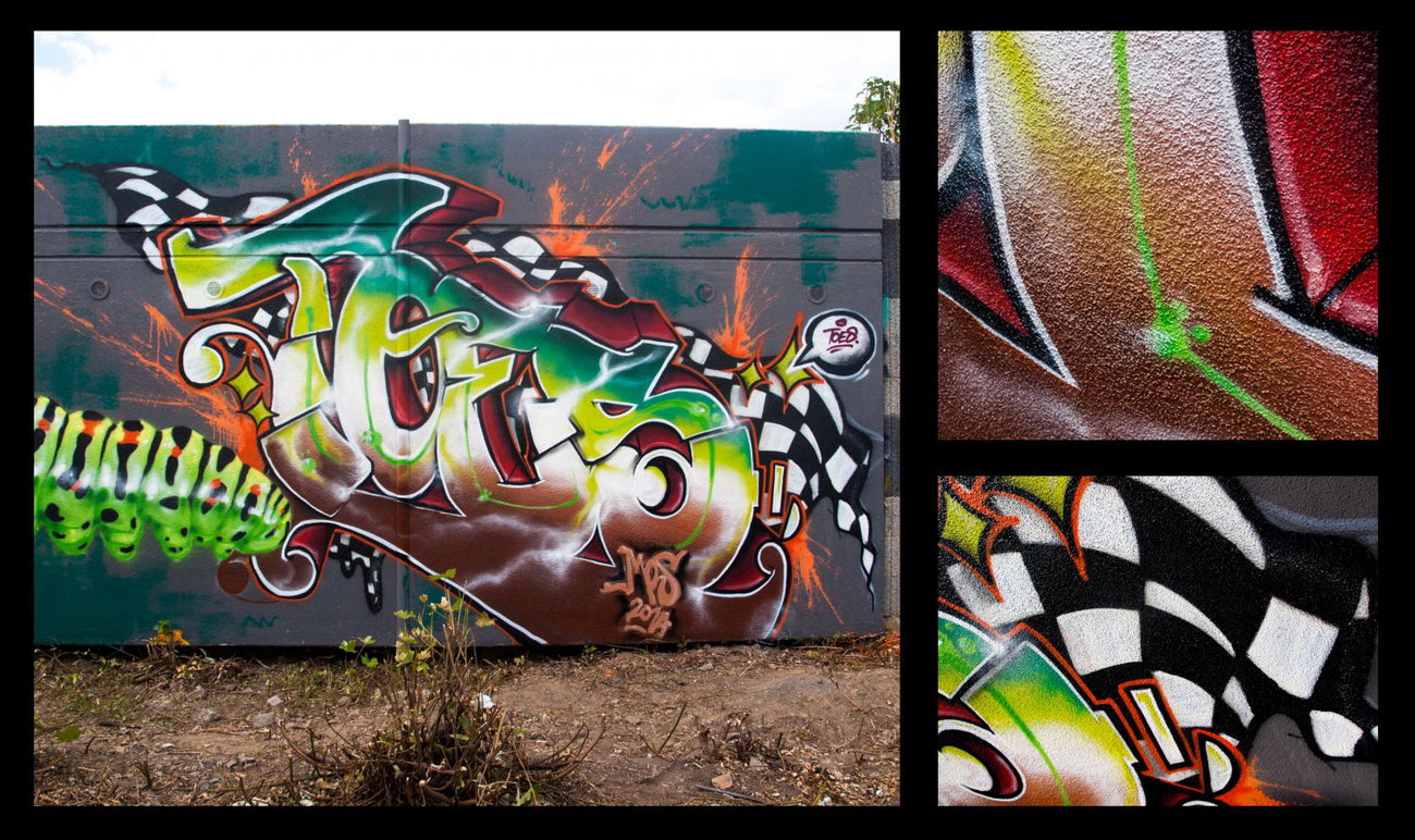 Graffiti Wall in Wiesbaden - Photo by concretcolours - Toes, Meeting, of (2014)