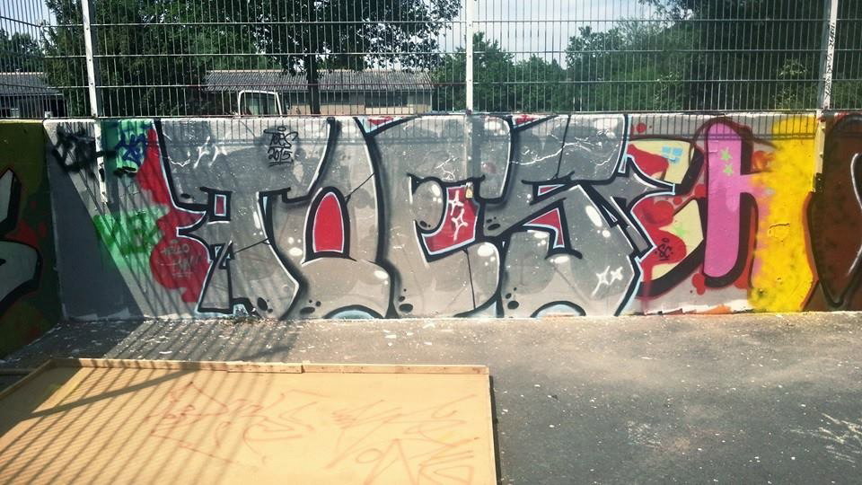 Graffiti Wall in Deutschland - Photo by concretcolours - TOES, SC (2015)