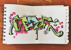Graffiti Sketch - Photo by concretcolours - STOE, TOES, SC (2017)