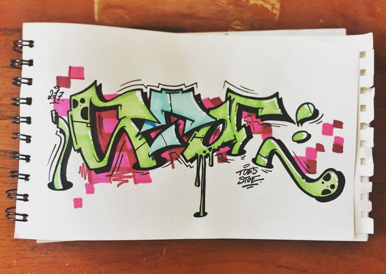 Graffiti Sketch - Photo by concretcolours - STOE, TOES, SC (2017)