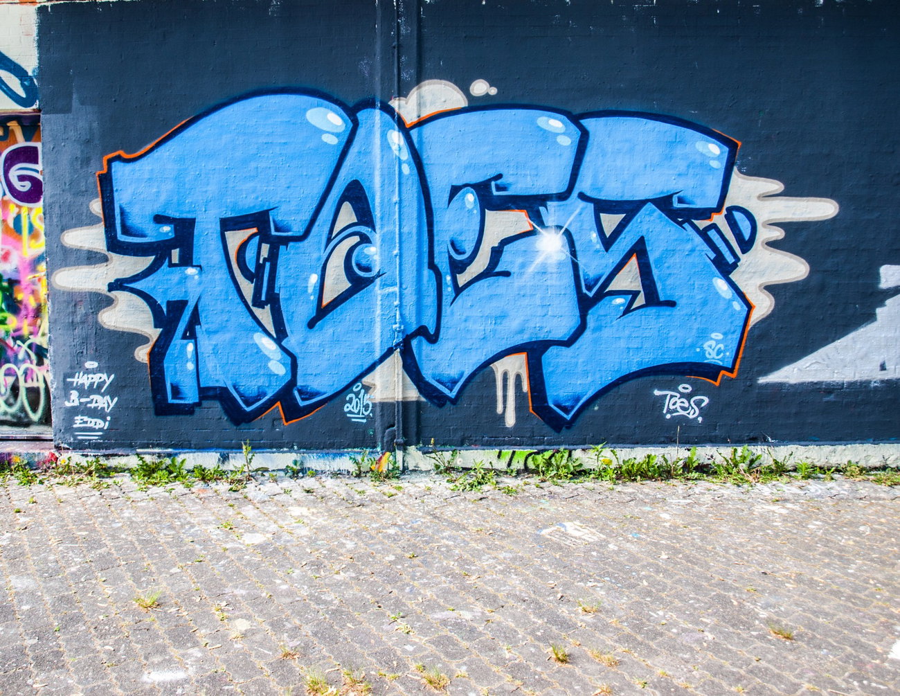 Graffiti Wall - Photo by concretcolours - Toes, SC (2015)