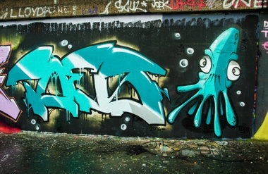 Graffiti Wall - Photo by concretcolours - TOES, OCTOPUSSY (2016)