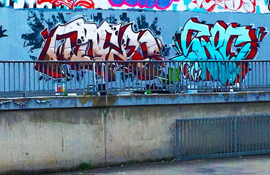 Graffiti Wall in Ratswegkreisel frankfurt  - Photo by concretcolours - TOES, SOPE, SPRINGWALL (2017)