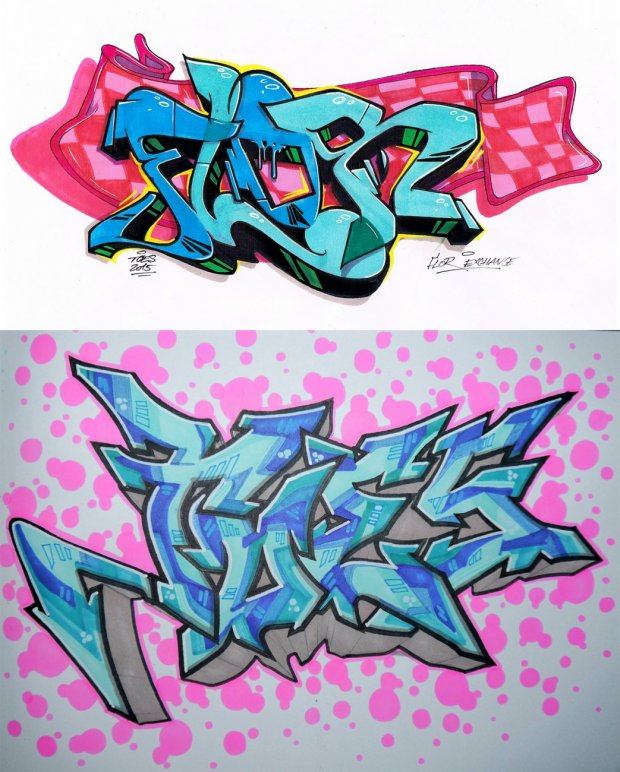 Graffiti Sketch - Photo by concretcolours - Toes, Flor76 (2015)