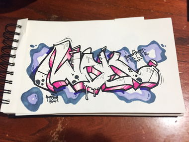 Graffiti Sketch - Photo by concretcolours - WOK, TOES, SC (2017)