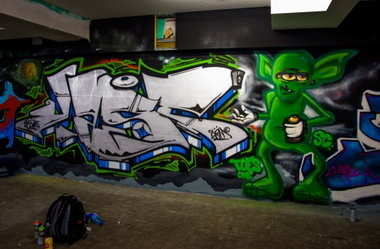 Graffiti Wall - Photo by concretcolours - YAST, TOES, ADK (2015)