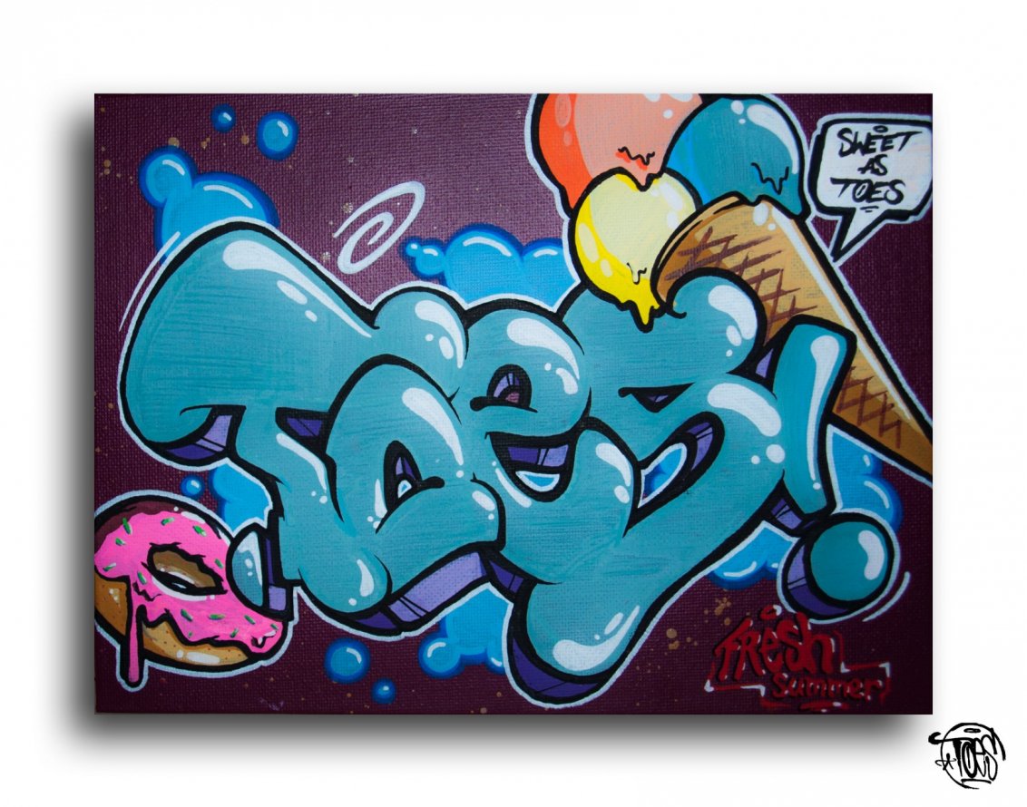 Graffiti Sketch - Photo by concretcolours - Toes, Supercrew, sweet (2015)