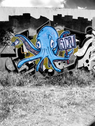 Graffiti Wall - Photo by concretcolours - Toes, S.CRU (2015)