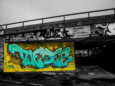 Graffiti Wall - Photo by concretcolours - TOES, TOESER, ONE (2016)