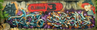 Graffiti Wall - Photo by concretcolours - TOES, SIAM, MAIS (2016)