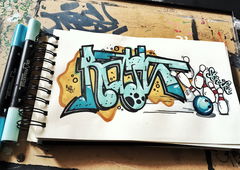 Graffiti Sketch - Photo by concretcolours - RAYS, TOES, SC (2017)