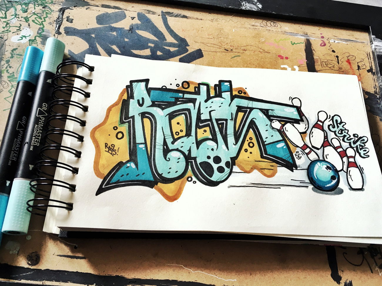 Graffiti Sketch - Photo by concretcolours - RAYS, TOES, SC (2017)
