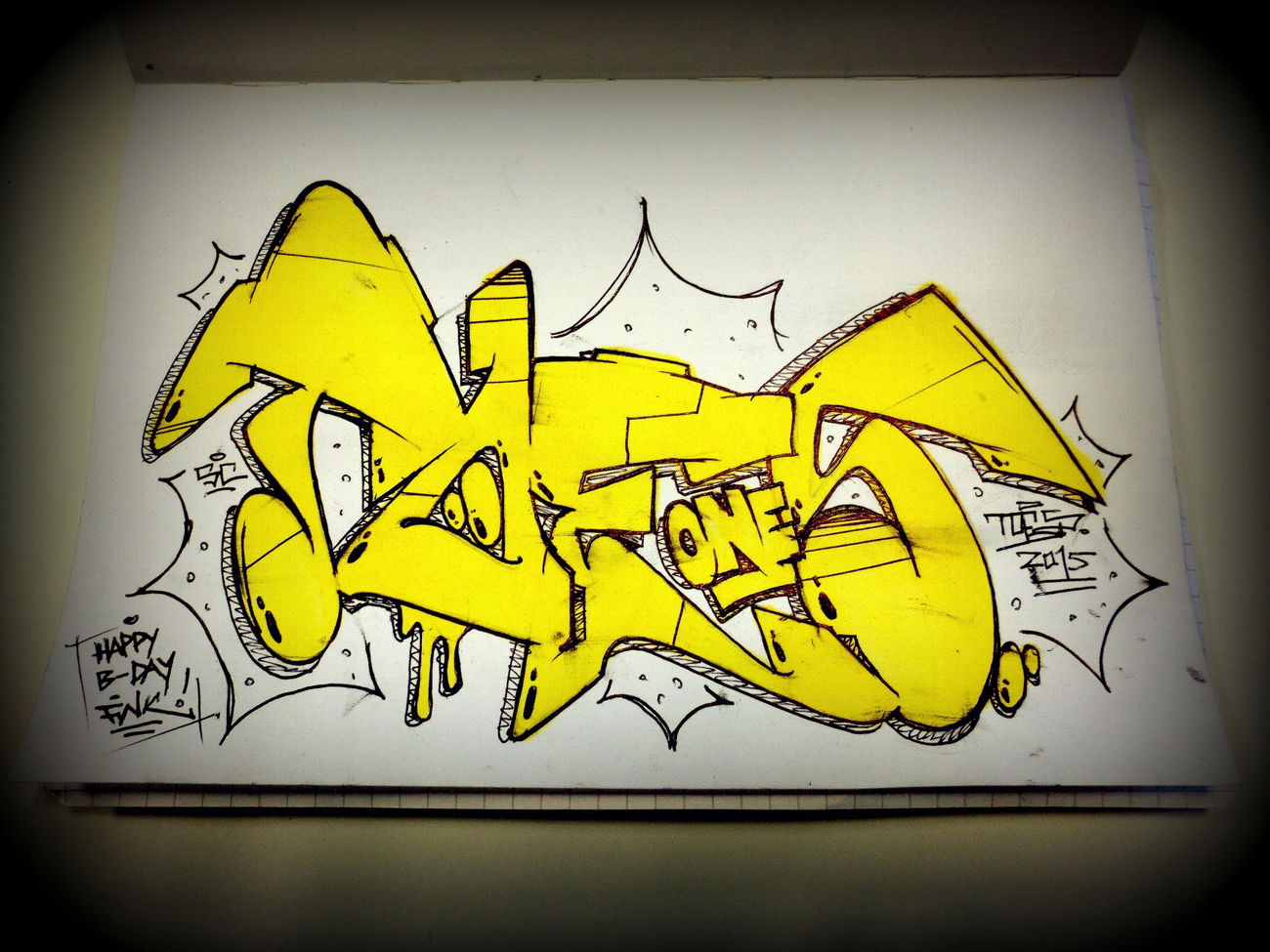Graffiti Sketch - Photo by concretcolours - Toes, SC, Fink (2015)