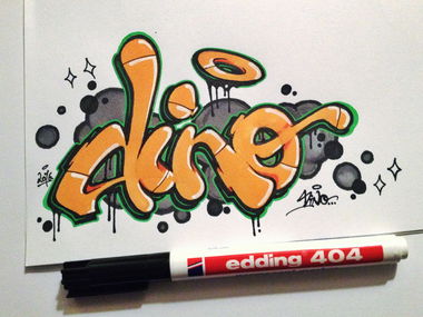 Graffiti Sketch - Photo by concretcolours - TOES, DINO, BATTLE (2016)