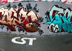 Graffiti Wall in Ratswegkreisel frankfurt  - Photo by concretcolours - TOES, SOPE, SPRINGWALL (2017)