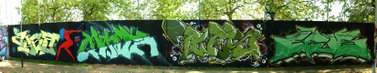 Graffiti Wall - Photo by concretcolours - RAYS, FINK, MONTA (2016)