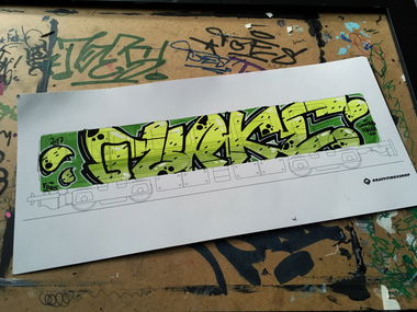 Graffiti Sketch - Photo by concretcolours - GURKE, TOES, SC (2017)