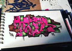 Graffiti Sketch - Photo by concretcolours - TOES, TOESAR, SC (2017)