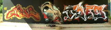 Graffiti Wall - Photo by concretcolours - EPOS, MONTA, TOES (2016)