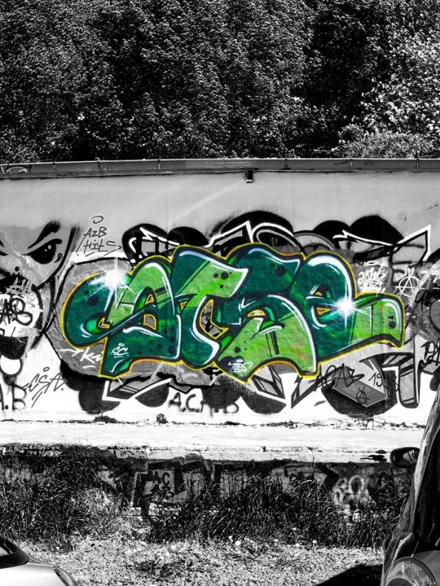 Graffiti Wall - Photo by concretcolours - Toes, SC (2015)