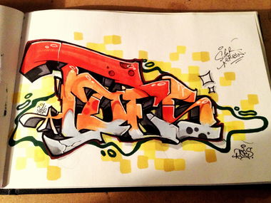 Graffiti Sketch - Photo by concretcolours - TOES, BLACKBOOK, SC (2016)