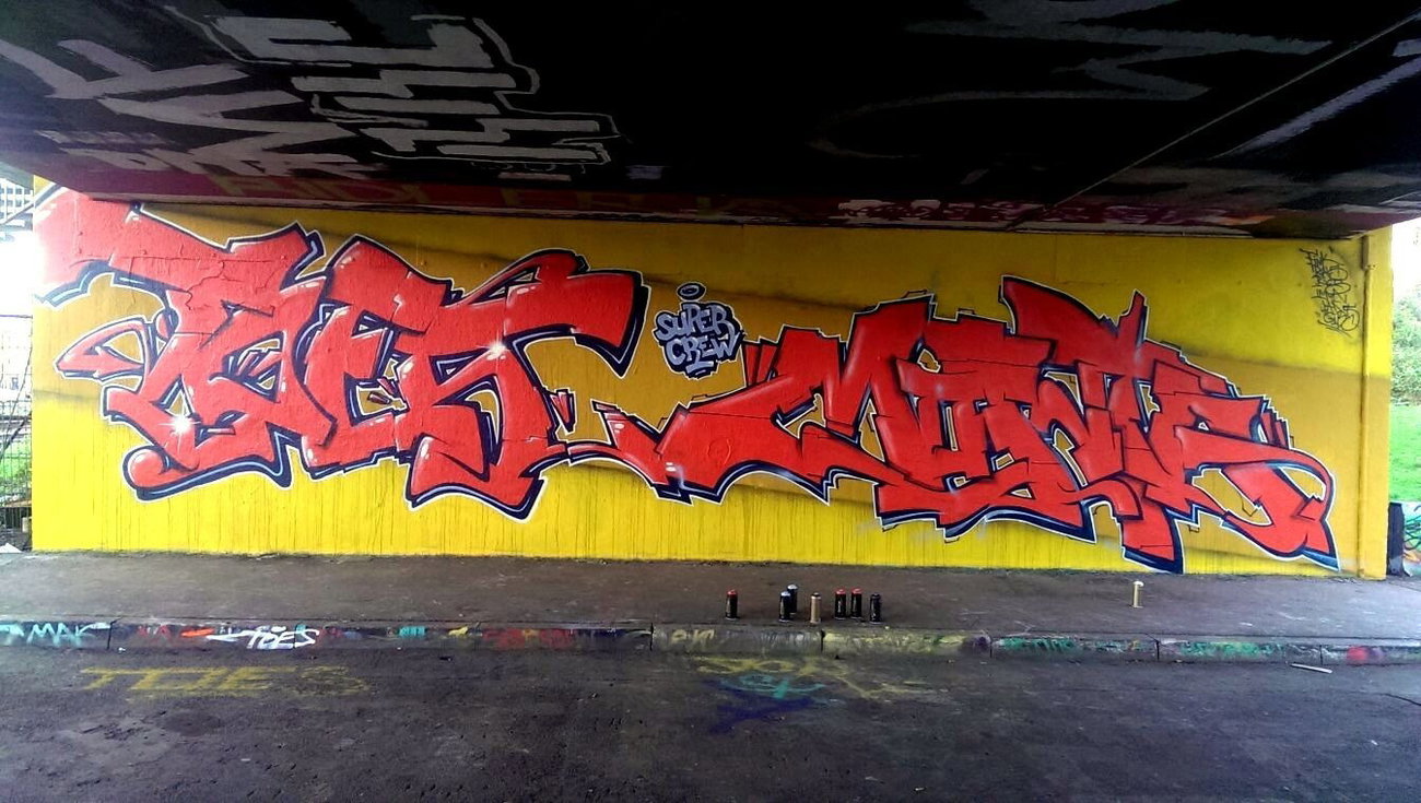 Graffiti Wall - Photo by concretcolours - TOES, MONTA, SUPERCREW (2016)
