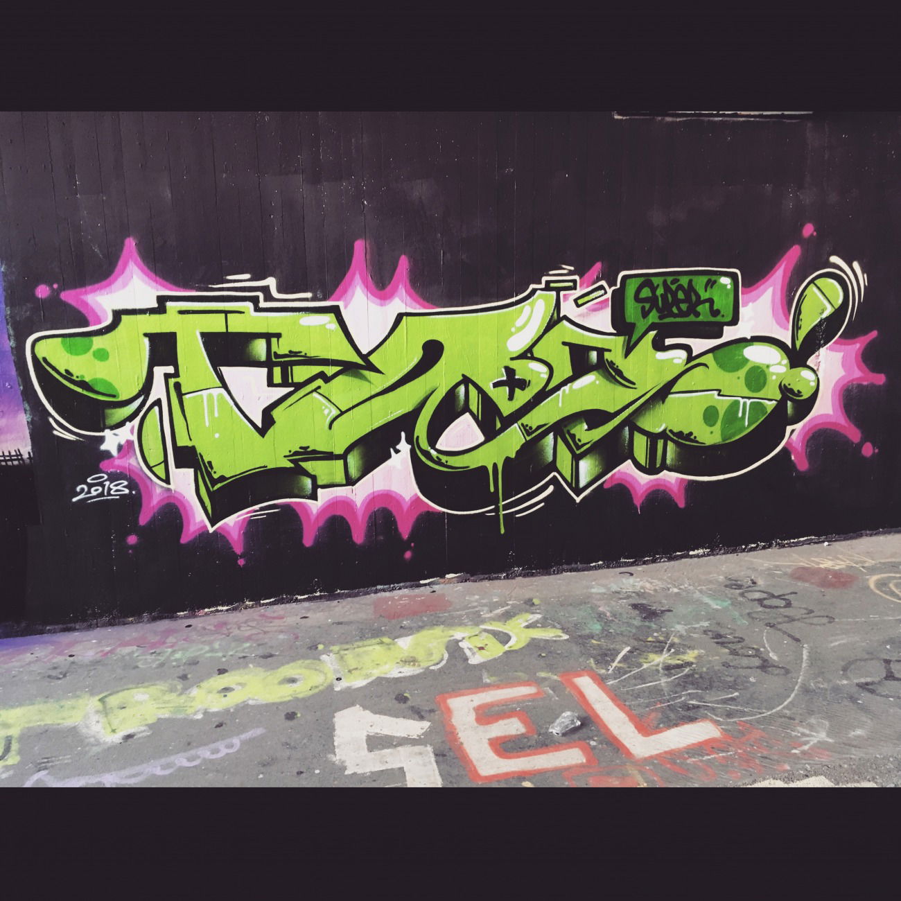 Graffiti Wall - Photo by concretcolours - TOES, SC, GRAFFITI (2018)