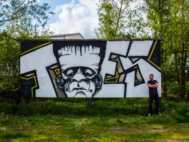 Graffiti Wall - Photo by concretcolours - Toes, SC, Frankenstein