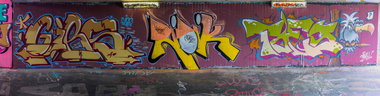 Graffiti Wall - Photo by concretcolours - GIBS, RIDIK, TOES (2016)
