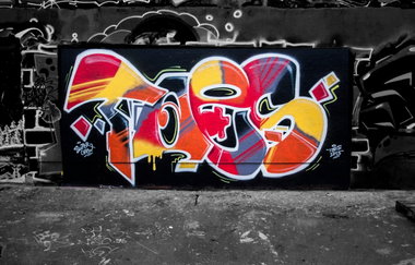 Graffiti Wall in Leipzig - Photo by concretcolours - Toes (2015)