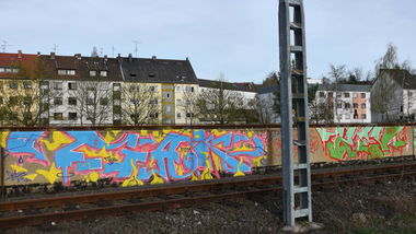 Graffiti Wall in Saarbrücken - Photo by crazyg - gak, kev (2013)