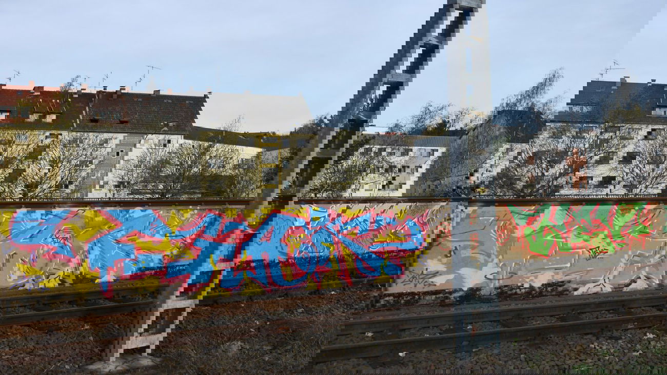 Graffiti Wall in Saarbrücken - Photo by crazyg - gak, kev (2013)