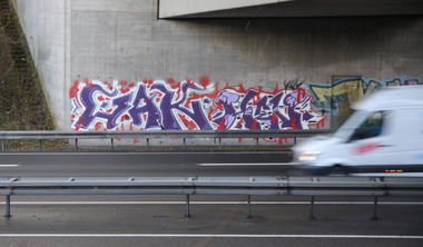 Graffiti Wall in Saarbrücken - Photo by crazyg - gak, kev (2013)