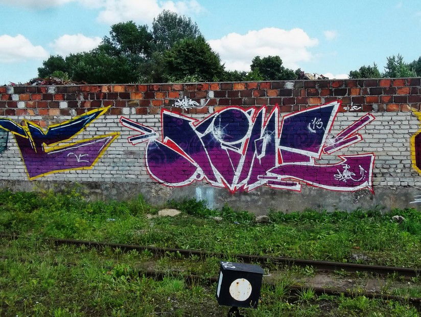 Graffiti Wall in Inowroc?awLinia - Photo by crime - crime, Crime, CRIME (2013)