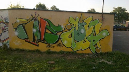 Graffiti Wall in Inowroc?aw - Photo by crime - crime, Crime, CRIME