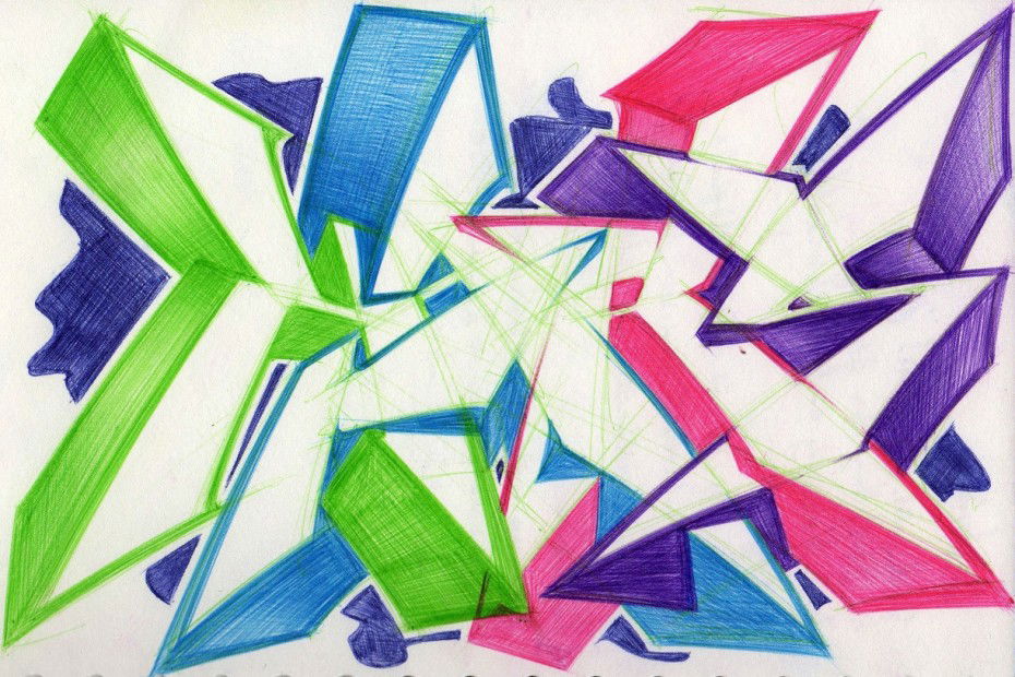 Graffiti Sketch in darmstadt - Photo by crstn - crstn, kars10