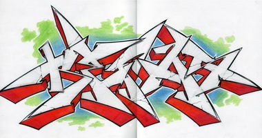 Graffiti Sketch in darmstadt - Photo by crstn - crstn, kars10, MickieEvil (2013)