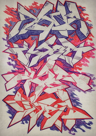 Graffiti Sketch in Darmstadt - Photo by crstn - crstn, kars10 (2013)