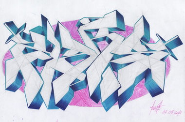 Graffiti Sketch in Weiterstadt - Photo by crstn - crstn, kars10 (2013)