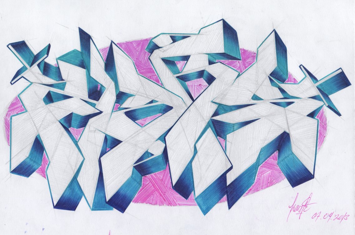 Graffiti Sketch in Weiterstadt - Photo by crstn - crstn, kars10 (2013)