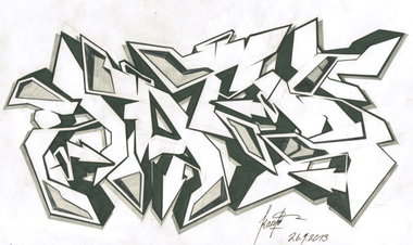 Graffiti Sketch - Photo by crstn - crstn, kars10, sketch (2013)