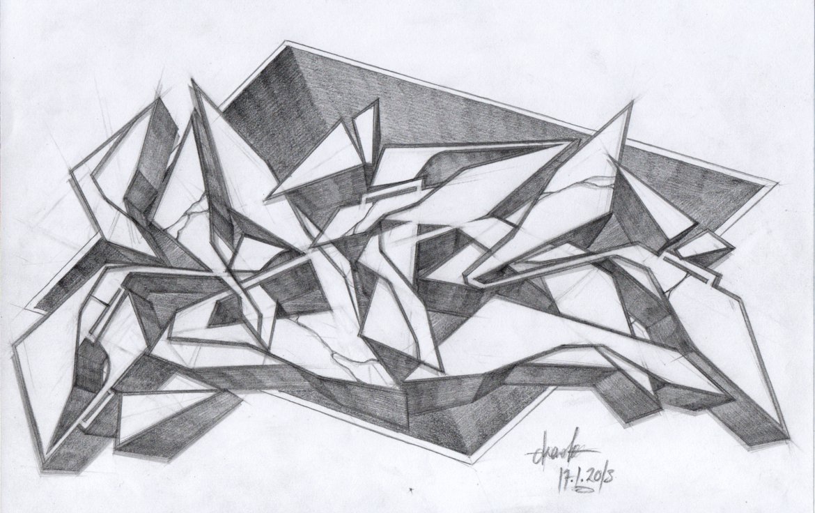 Graffiti Sketch in Darmstadt - Photo by crstn - crstn, kars10 (2014)