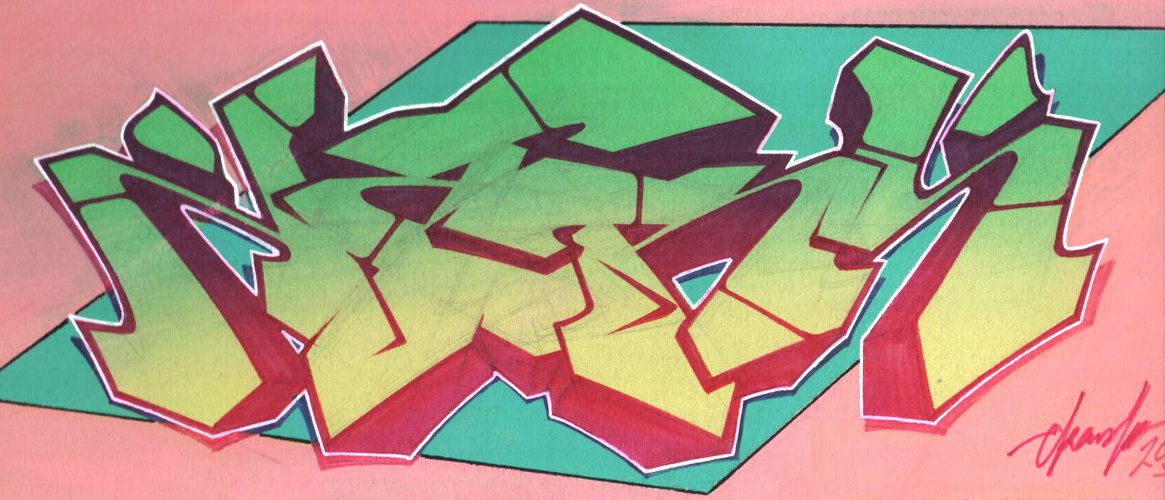 Graffiti Sketch in Darmstadt - Photo by crstn - crstn, kars10 (2014)