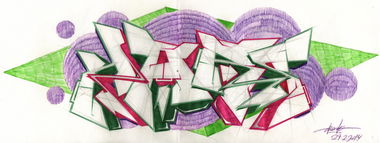 Graffiti Sketch in Darmstadt - Photo by crstn - crstn, kars10 (2014)