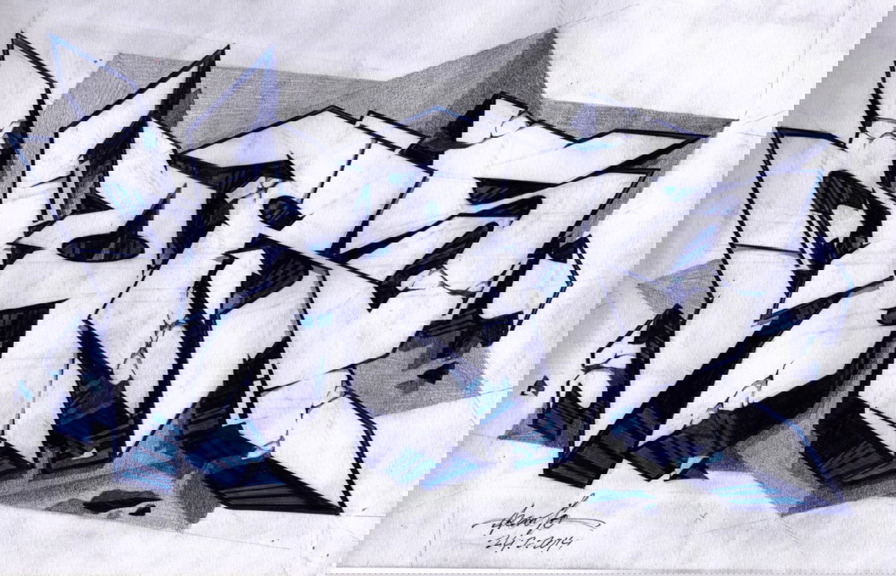 Graffiti Sketch in Darmstadt - Photo by crstn - crstn, kars10 (2014)